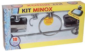 Kit 5 Peças Acessórios Para Banheiro Com Dupla Furação 0897 Cromado Minox