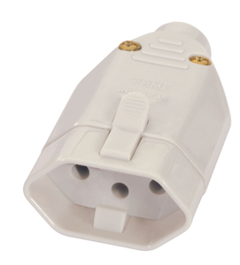 Tomada 2P+T Padrão Junção Fêmea 10A/250V Cinza Sobrepor - Fame