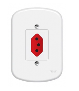 Tomada 2P+T 20A/250V Vermelha Blanc Uso Específico - Fame