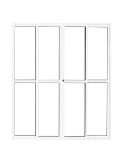Porta Nobre CRV De Correr 4 Folhas Vidro Liso Branca 200X210