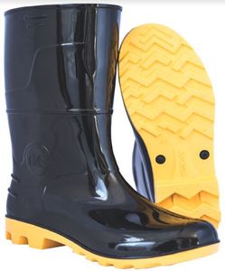 Botina PVC Cano Preto/Amarelo  N:40 - Crival
