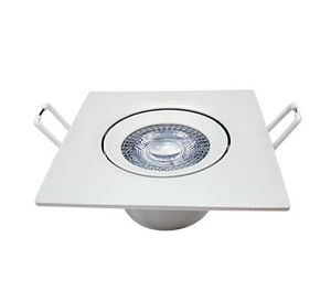 Spot Supimpa Led Quadrado Luz Amarela 3000K 5w Bivolt Branca - AVant