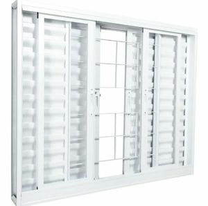 Veneziana Ideal Com Grade Quadriculada 6 Folhas - 2 Folhas Fixas 150x100 R12 992398 - CRV Veneziana Ideal Com Grade Quadriculada 6 Folhas - 2 Folhas Fixas 150x100 R12 992398 - CRV