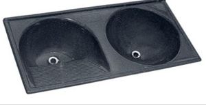 TANQUE MARMOFIBRA 102X50 PRETO ABSOLUTO