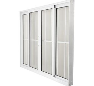 Janela Correr CRV Nobre 4 Folhas Vidro Liso Branco 100X200