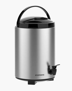 Garrafa Termica Botijão Palace 9,5L Inox/Preto
