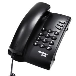 Telefone Pleno Com Fio Com Chave de Bloqueio Preto -  Intelbras