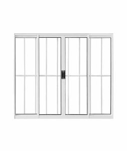 Janela De Correr Classic 1x1 4 Folhas Com Grade VLS Branca- 2621- CRV Janela De Correr Classic 1x1 4 Folhas Com Grade VLS Branca- 2621- CRV