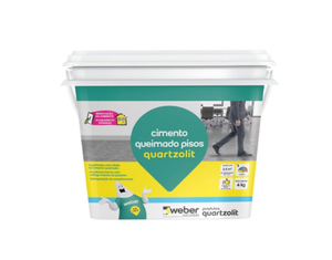Cimento Queimado Para Piso Cinza Àrtico 4KG- Quartzolit