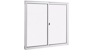 Janela De Correr Alumínio 2 Folhas Com Vidro 100x100cm Branco Esquadria Facil