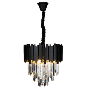 Lustre Midas Black Redondo 40cm - Blumenau
