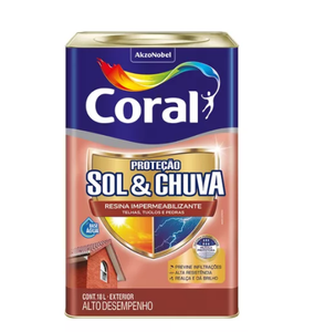 Resina Impermeabilizante 18 Litros Proteção Sol&chuva - Coral