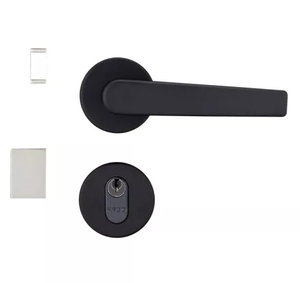 Fechadura Externa Zm Concept 40mm Roseta Redonda 401E Preta