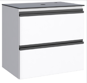 Toucador Aço Gaia 60 Branco Com Px Preto - Cozimax
