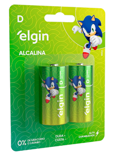 Pilha Lipo Alcalina Elgin Energy Tipo C (C/2)