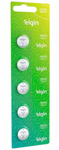 Bateria de Lítio CR2032 Cartela com 5 unidades 3v Elgin