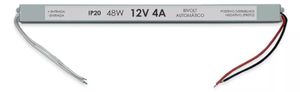 Driver slim p/fita led 48W 4A 12V