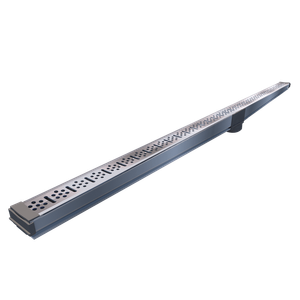 Ralo Linear TopBox Grelha 5 cm 100 cm Saida Central Horizontal Bege - Linear