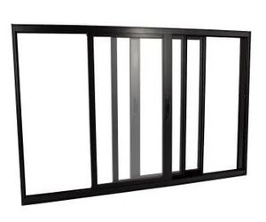 Janela Correr CRV 3 Folhas Abertura Móvel Sem Grade 100X150 Black