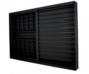 Janela Veneziana Nobre Black 3 Folhas Com Grade 150X100 Janela Veneziana Nobre Black 3 Folhas Com Grade 150X100