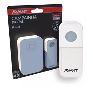 Campainha Digital Branco Pilha 296035610 - Avant