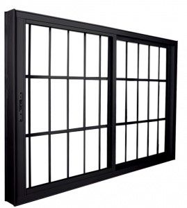 Janela Correr CRV Nobre Com Grade 2 Folhas Black 150X100