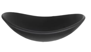 Cuba De Vidro Oval 38cm Preto Fosco