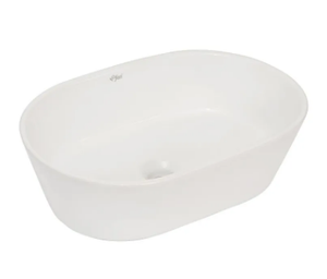 Cuba de Apoio Oval Branca 45x30cm Louça Fiori 55CB14-J-1FB