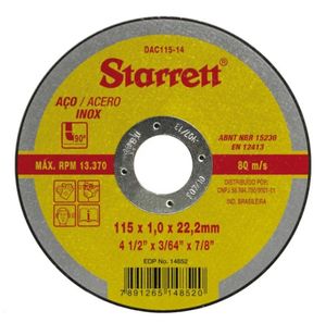 Disco De Corte Inox 4.1/2