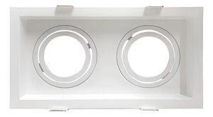 SPOT DUPLO EMBUTIR RECUADO MR16 BRANCO