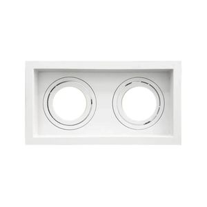 SPOT DUPLO EMBUTIR RECUADO AR70 BRANCO
