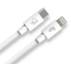 Cabo para Celular USB-C para Lightning 3A 27W 1 Metro Branco - ELG Cabo para Celular USB-C para Lightning 3A 27W 1 Metro Branco - ELG