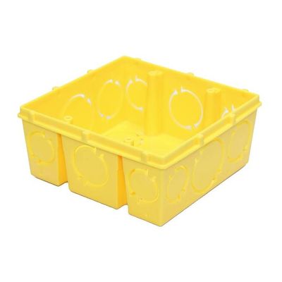 Caixa de Luz Amarela de Embutir para Eletroduto Flexível 4x4