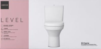 Kit Completo Bacia c/ Caixa Acoplada Level Branco