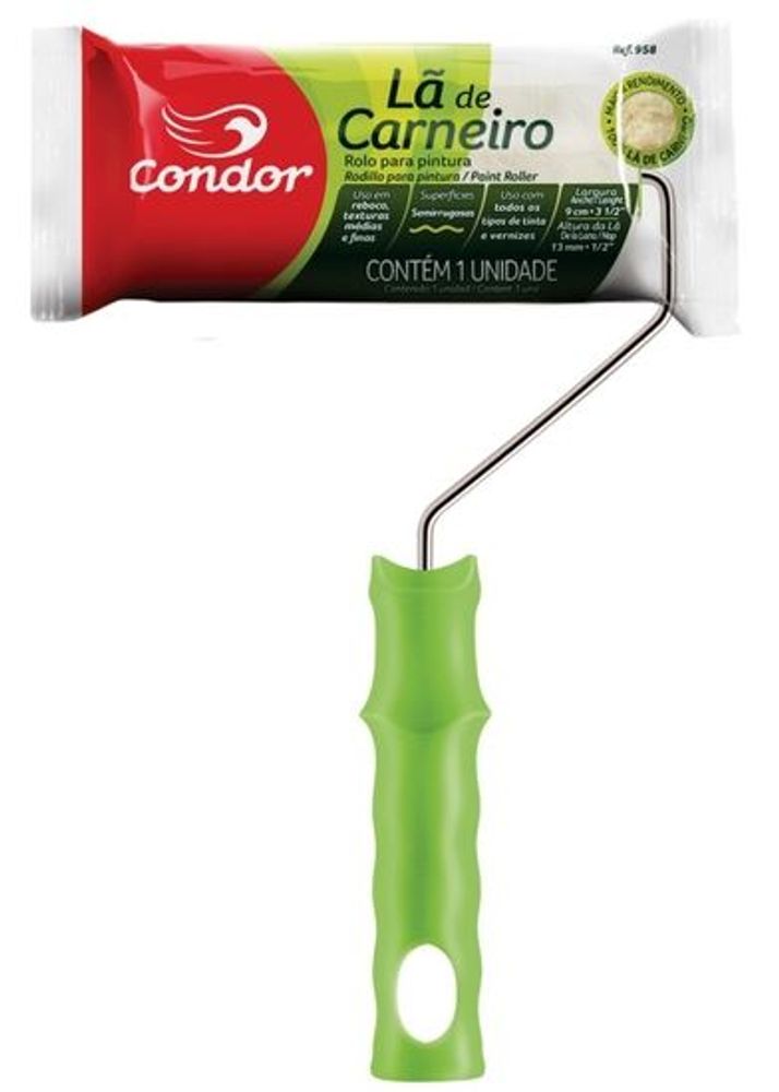 Rolo Lã de Carneiro 9cm 958 com Cabo