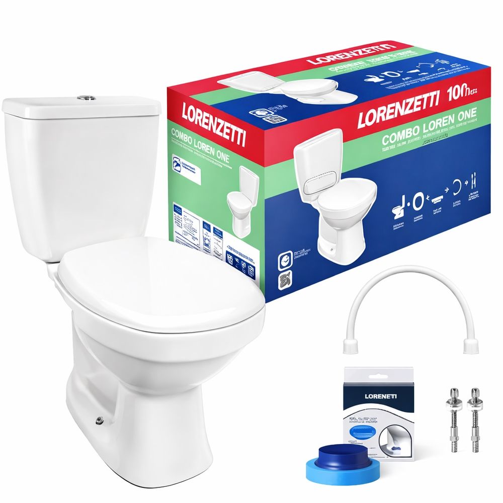 Vaso Sanitário com Caixa Acoplada Loren One Branco