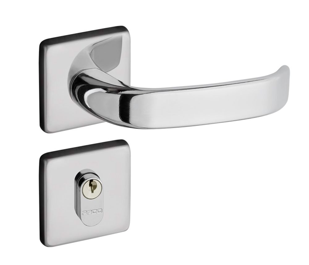 Fechadura Externa Zm Concept 40mm Roseta Quadrada 413E Cromado