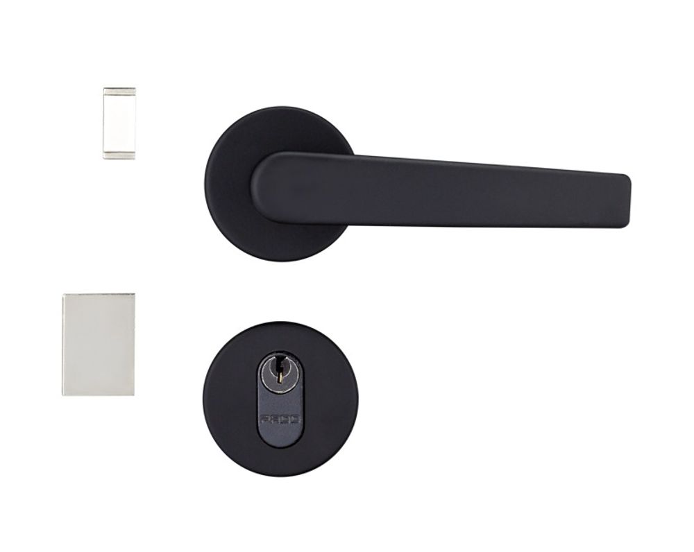 Fechadura Externa Zm Concept 40mm Roseta Redonda 401E Preta