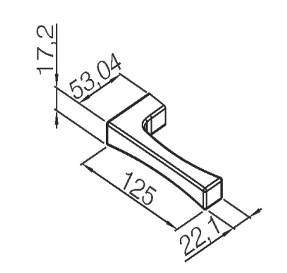 Fechadura Externa Zm Vivaldi 55mm Roseta Quadrada 885-55PE CTL Preta