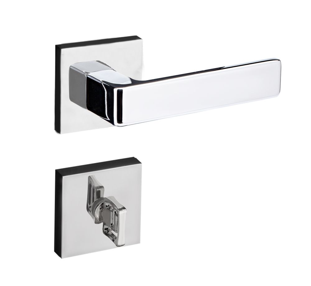 ロビ Fechadura Porta de Banheiro Zm Modena 55mm Roseta Quadrada 529B