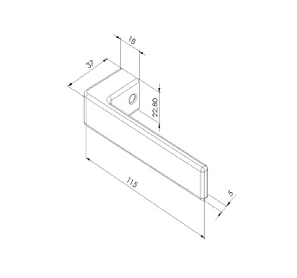 zoep-p　mサイズ Fechadura Externa Zm Modena 55mm Roseta Quadrada 529PE Cromado