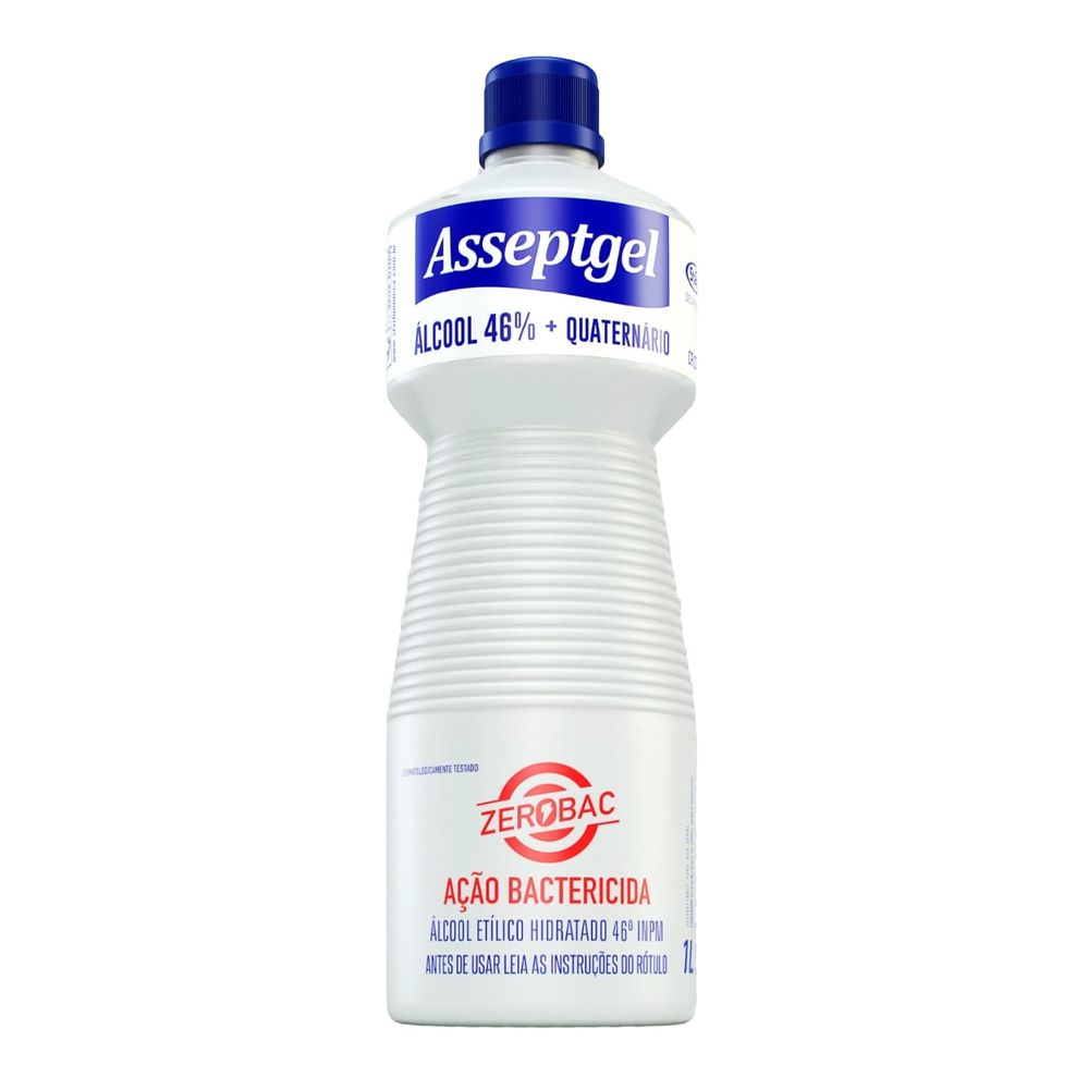 Álcool 46% Desinfetante 1L Zerobac Cristal