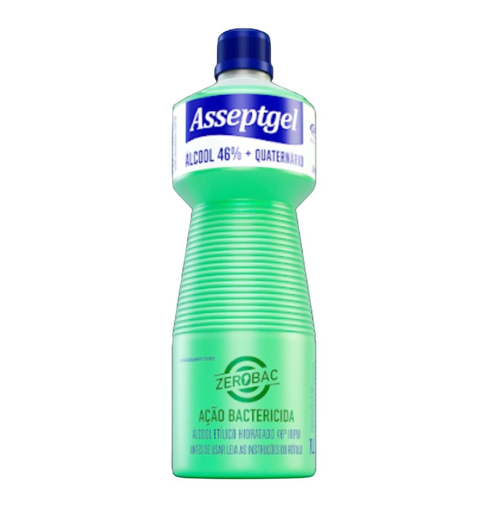Álcool 46% Desinfetante 1L Zerobac Lemon