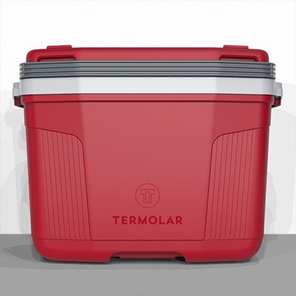 Caixa Térmica 32L Termolar Vermelho/Cinza