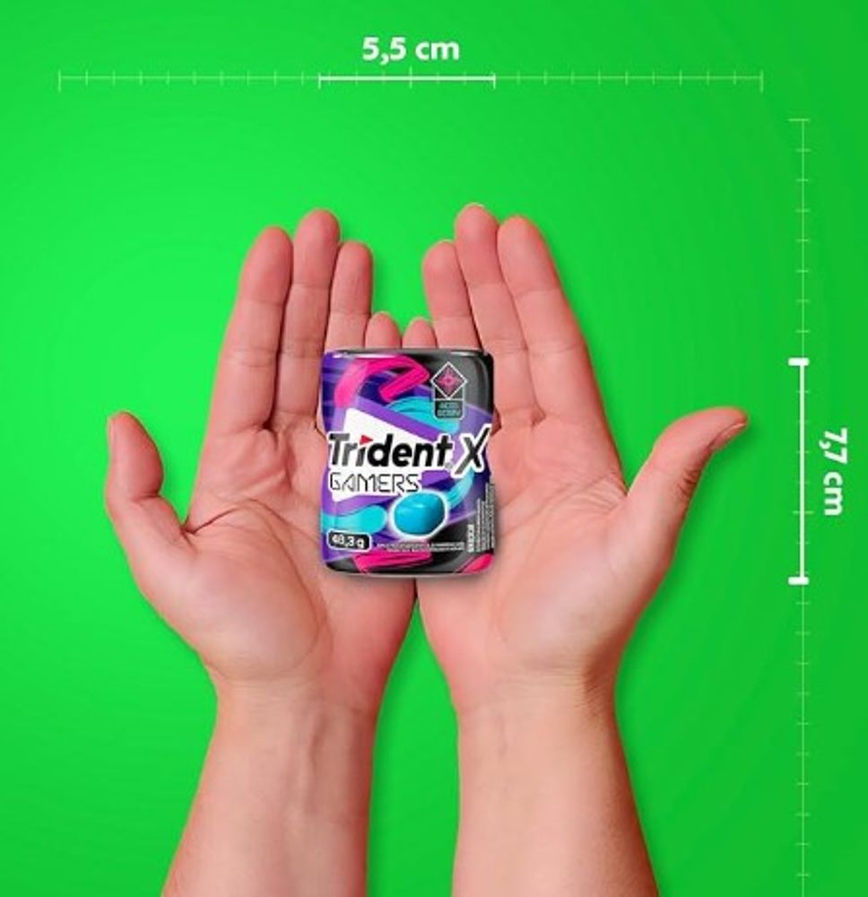 Chiclete Trident Acid Berry X-Gamers Pote 48,3g
