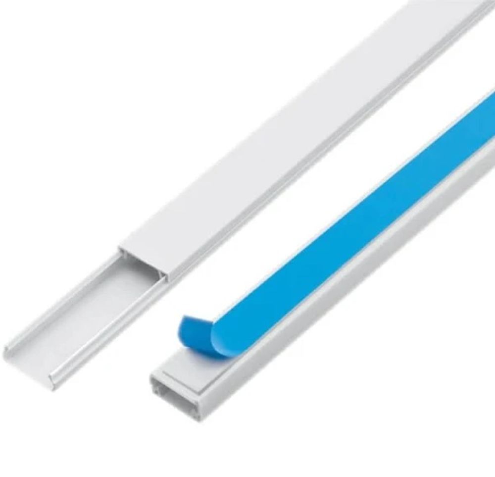 Canaleta com Tampa Branco 20X10X2.00mm sem Divisória com Adesivo