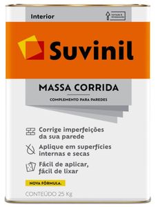 Massa Corrida PVA Lata 25 Kg Interior Massa Corrida PVA Lata 25 Kg Interior