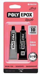 Adesivo Líquido Epóxi Polyhobby 10 Minutos Blister 16g