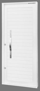 Porta Pivotante Lambri Nobre Branca 1,15 x 2,275 m Direita com Puxador Oval