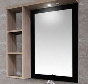 Espelheira Glass Led 80cm Maple/Preto